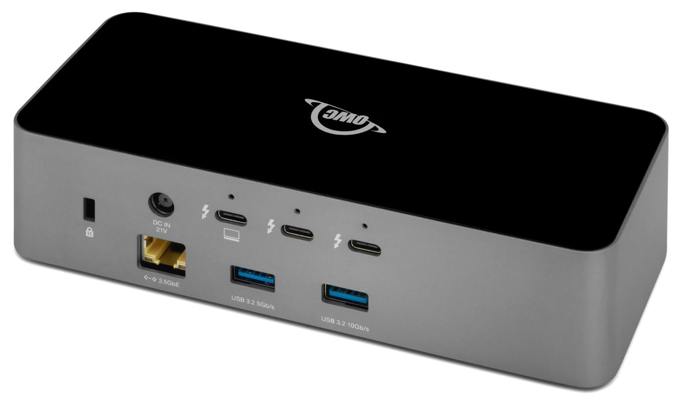 OWC 11-Port Thunderbolt 5 Dock, 2.5GB Net (4xTB5/3x USB A/1xEth/1xAudio/2xSD reader)
