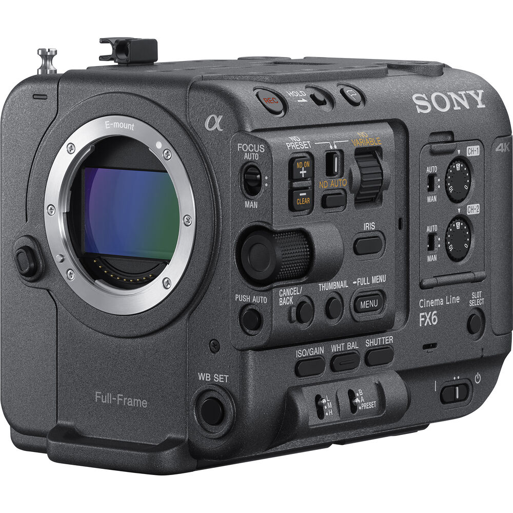 Sony FX6 Cinema Line Full-frame дигитална кино камера - 4K 120P - XAVC-I 4:2:2 10-bit (тяло)