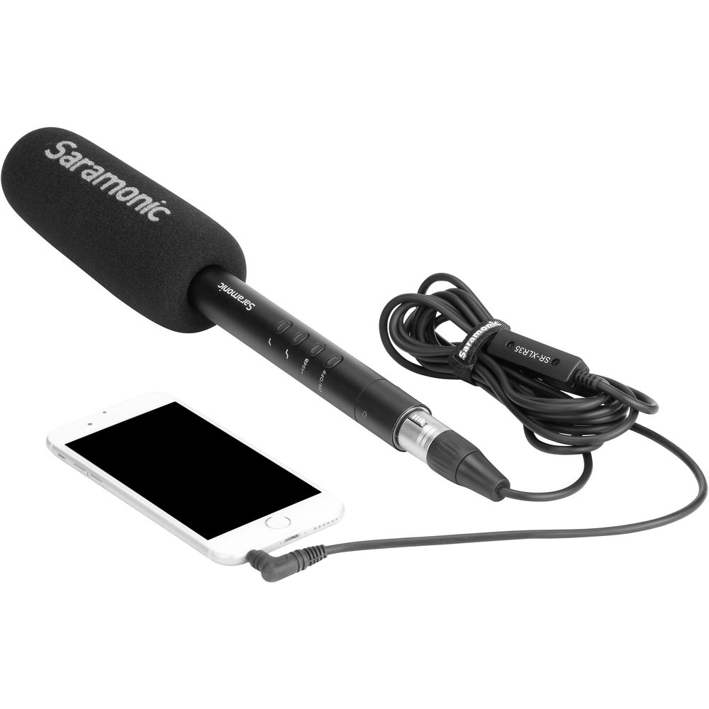 Кабел-адаптер Saramonic SR-XLR35 - XLR(женски) към 3.5mm TRRS за връзка с камери и смартфони - 3m