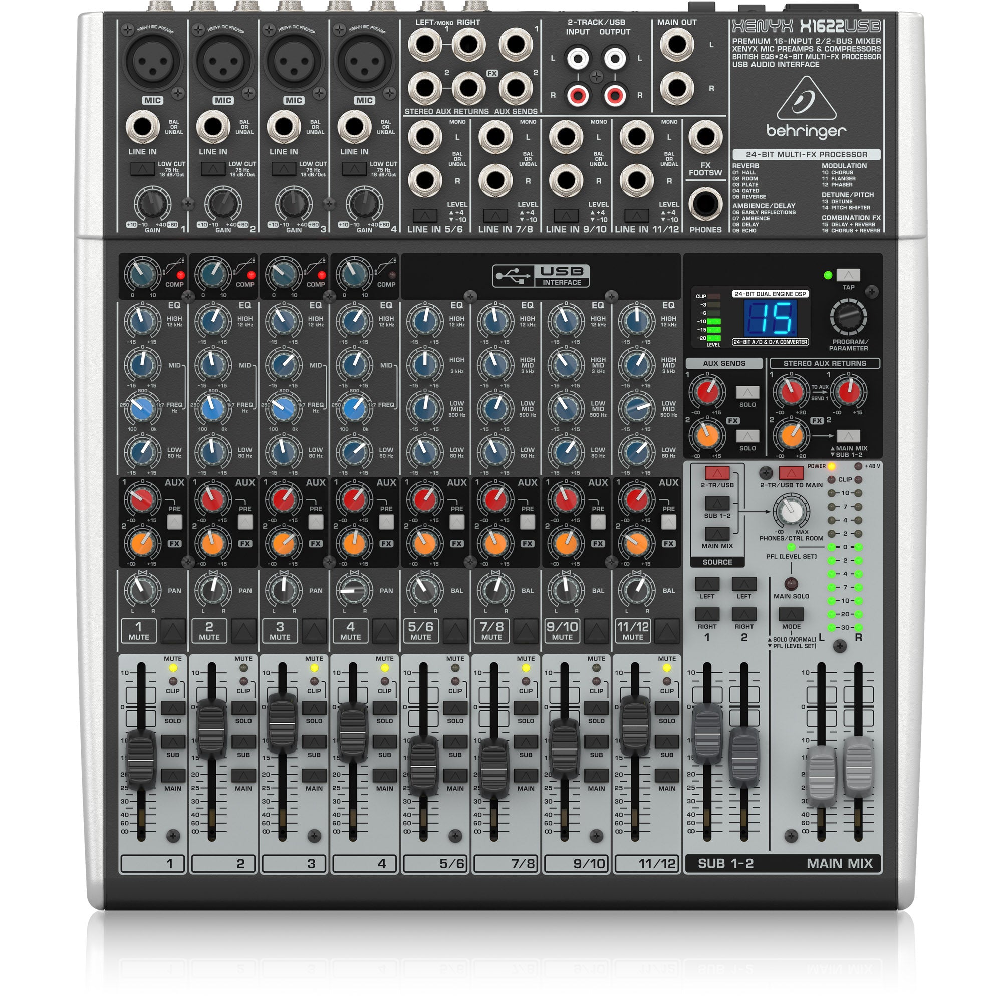 Аудио миксер Behringer Xenyx X1622USB