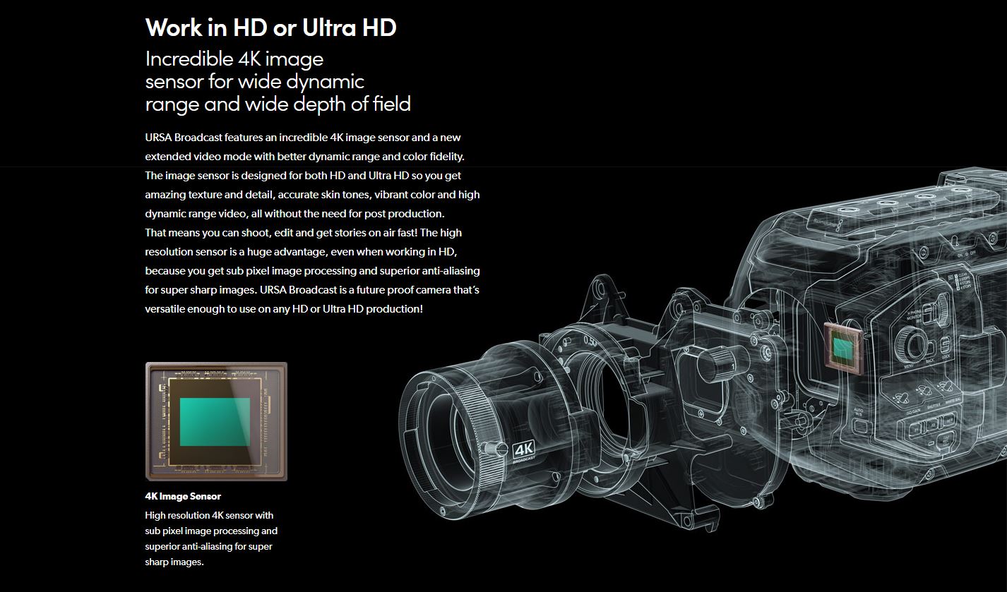 Blackmagic URSA Broadcast G2 - 6K - digital film cinema and broadcast camera