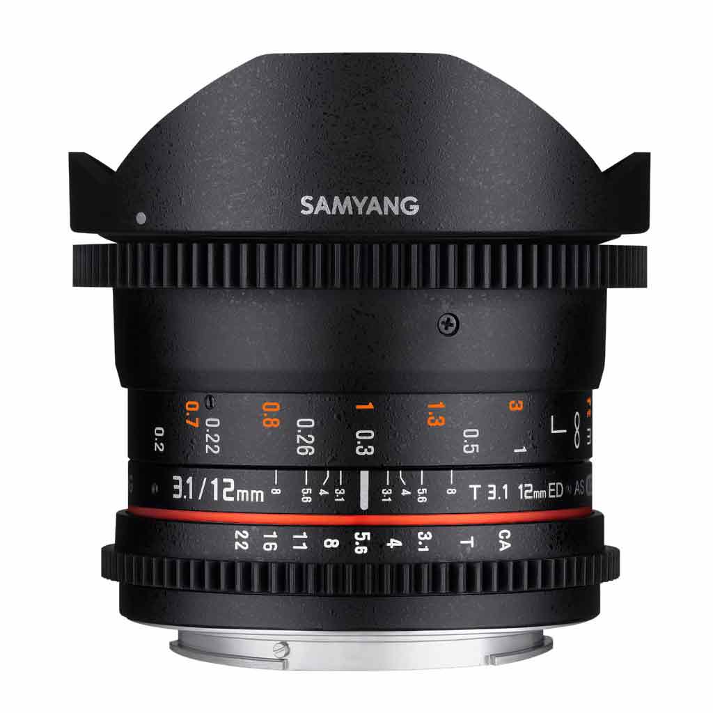 Обектив Samyang 12mm T3.1 VDSLR ED AS NCS Fish-Eye за Canon EOS