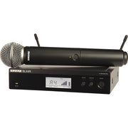 Безжична система Shure BLX24R/SM58-H8E(518-542 MHz) с ръчен микрофон и капсула SM58-кардиод