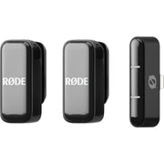 Комплект безжична брошка Rode Wireless Micro - 2бр. предавател и 1бр. двуканален приемник - Черно - USB-C