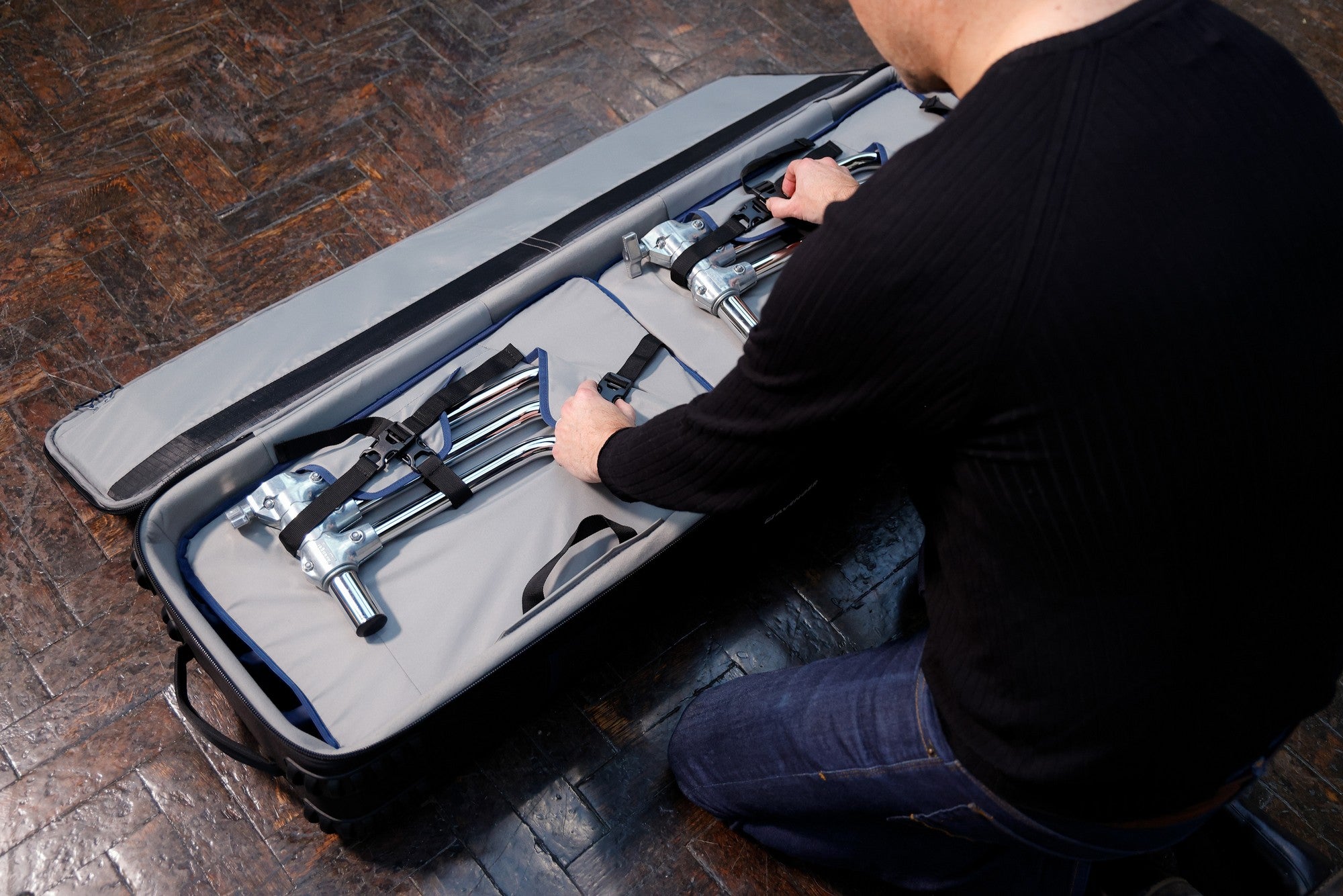 Чанта за три Detachable C-Stand-а и аксесоари - с колелца