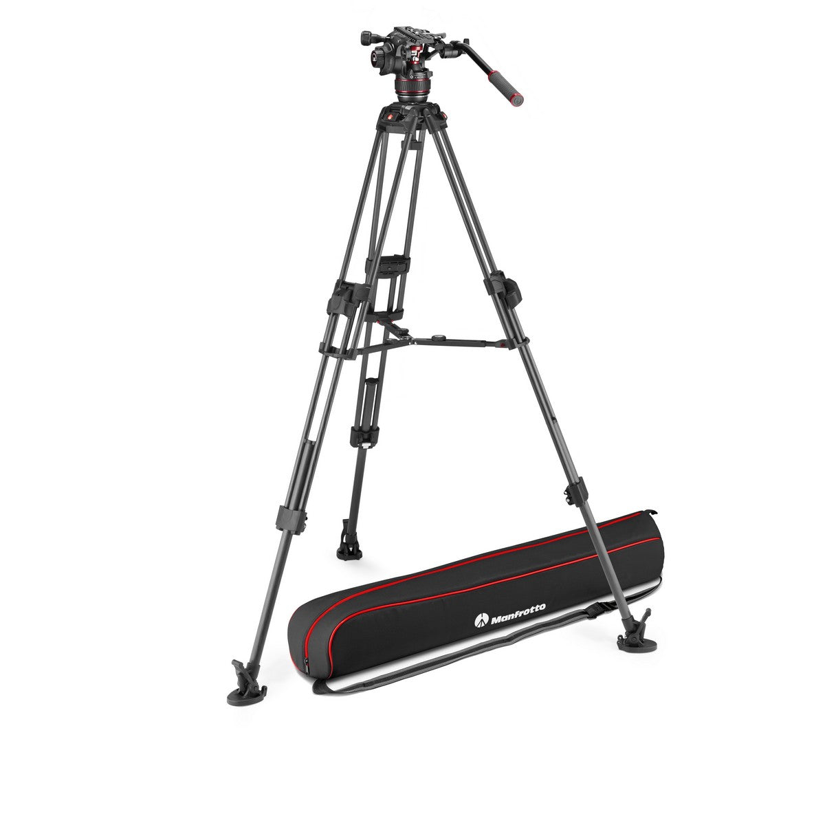 Видео статив кит Manfrotto Nitrotech 612 FAST с двойни бързо разпъващи карбонови крака 645 - среден паяк - 5г. гаранция
