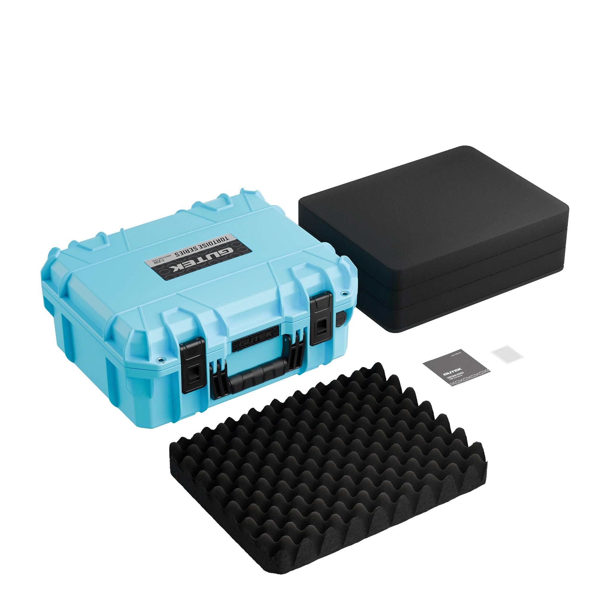 Твърд куфар GUTEK Tortoise T-230 Azure Blue - IP67