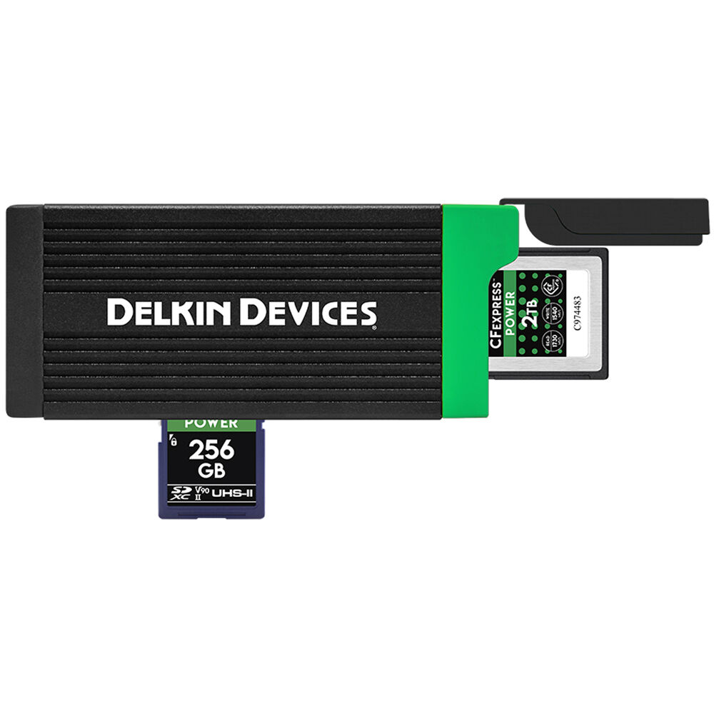 Delkin Cardreader CFexpress Type B & SD (Type C to C & Type C to A Cables)