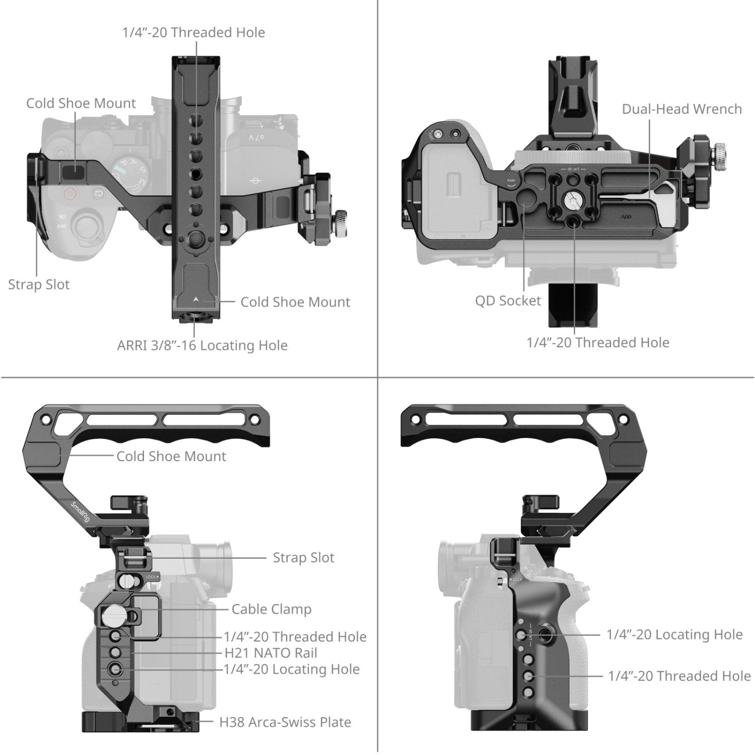 SmallRig Cage Kit for Sony Alpha 7 V / 7R V / 7 IV 6025