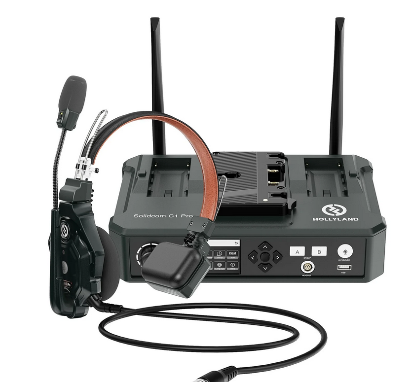 Интерком 4 слушалки Hollyland Solidcom C1 Pro Hub - 4S  с базова станция