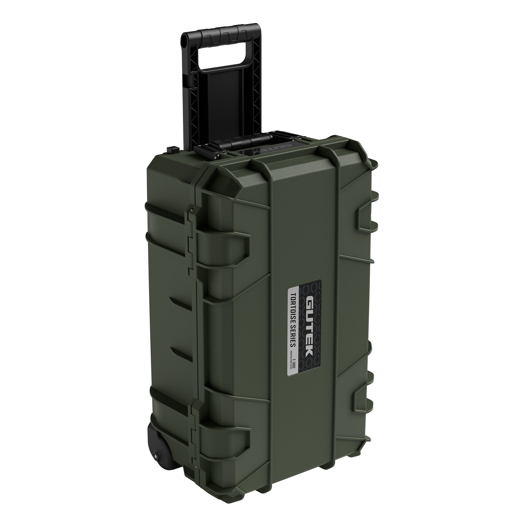 Твърд куфар с колелца GUTEK Tortoise T-300 Olive Drab Green - IP67