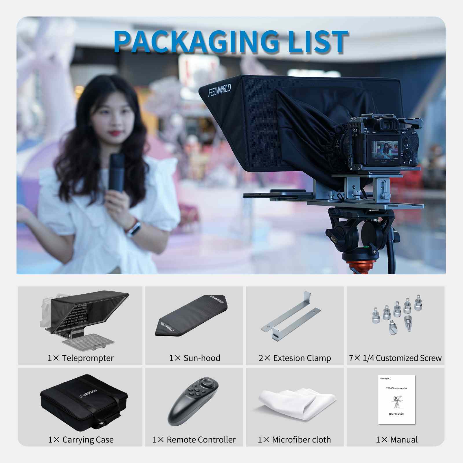 Телепромптер Feelworld TP16 teleprompter