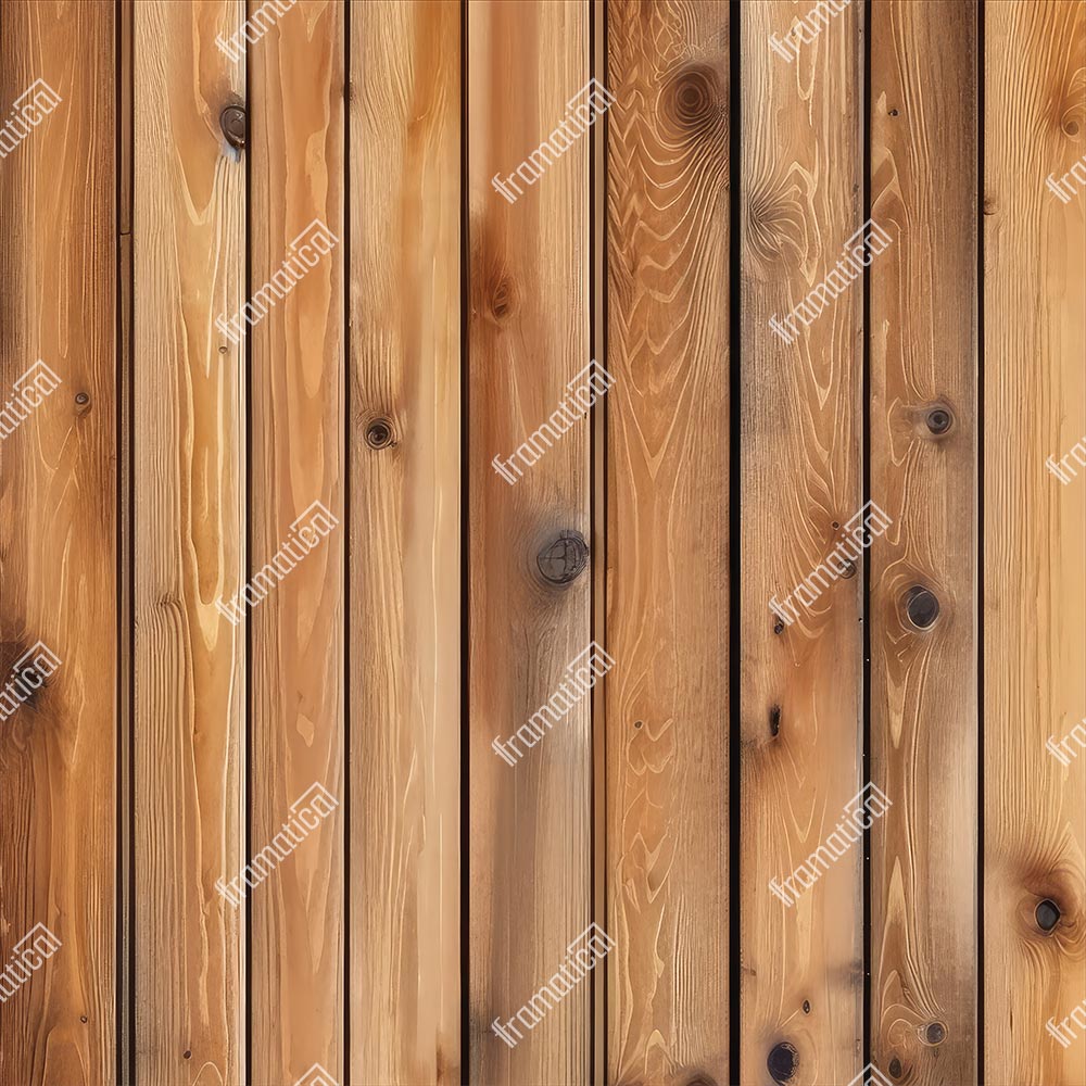 Natural Knotty Pine Vertical Plank Mat Floor - 3.00m x 1.50m