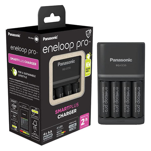 Заряден комплект Panasonic Eneloop Pro Smart & Quick + 4 x AA 2500 mAh