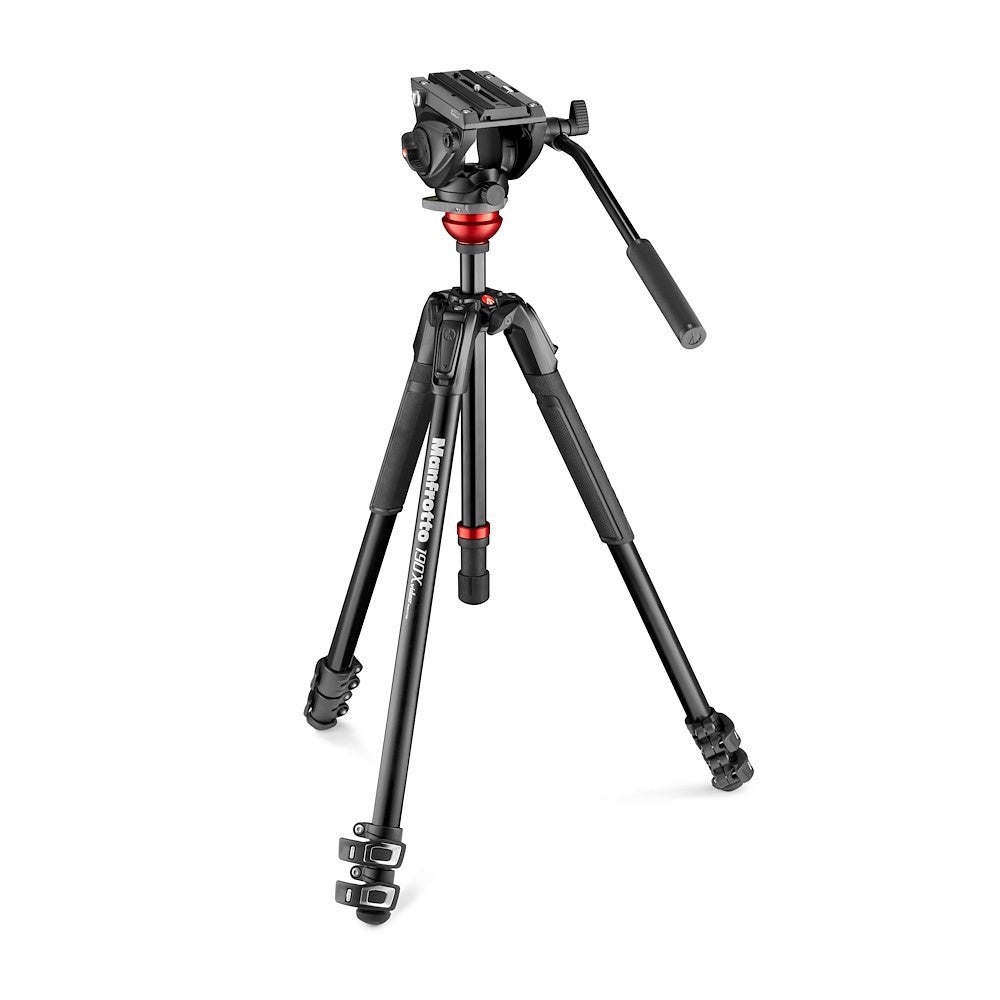 Manfrotto video kit 500 Fluid Video Head Flat Base with 190X Video Alu Tripod