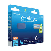 Panasonic Eneloop AA 2000 mAh 4 pcs + Battery Case for AA and AAA