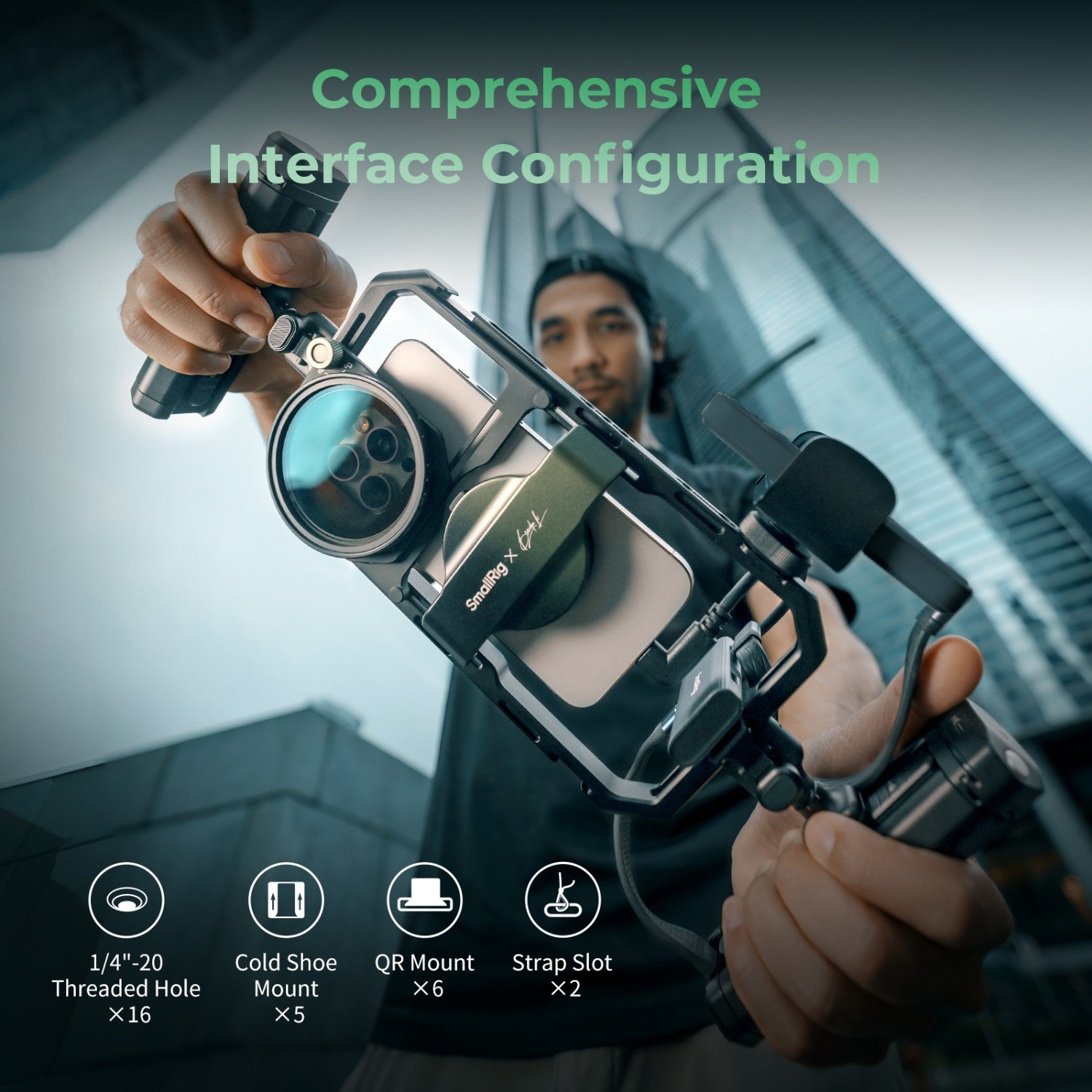 SmallRig x Брандън Ли Всичко в едно Мобилен видео комплект пълен бързо освобождаване 4596B