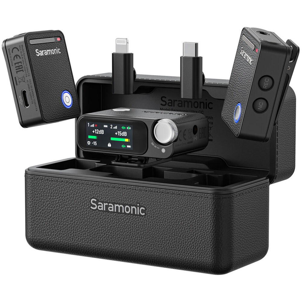 Безжични брошки и рекордери 32-bit - Saramonic Ultra - черно - Timecode, Noise Cancelling, IPX5