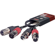 Кабел Stagg STC060XMXF 2бр мъжки XLR към 2бр. женски XLR - 0.6m