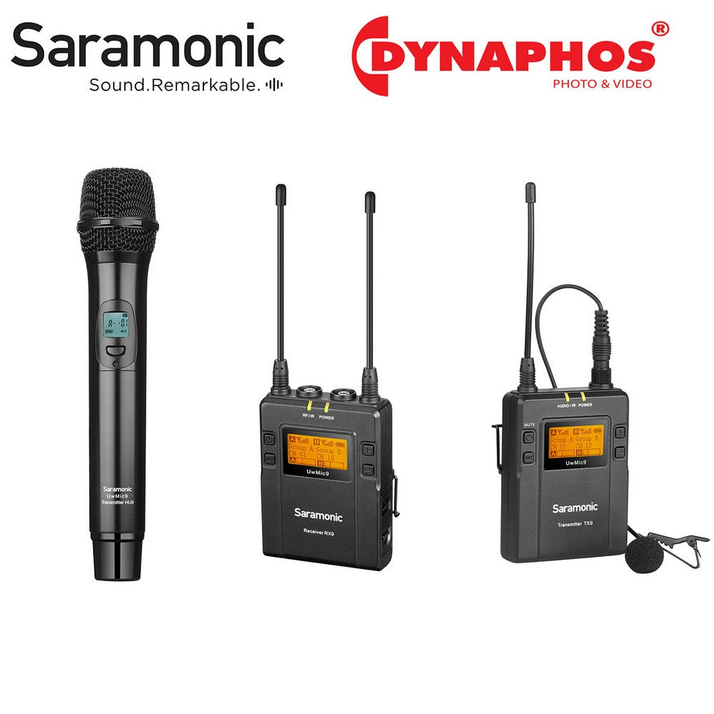 Promo pack Wireless lavalier microphone Saramonic UwMic9 /receiver and transmitter/ + HU9 wireless handheld microphone