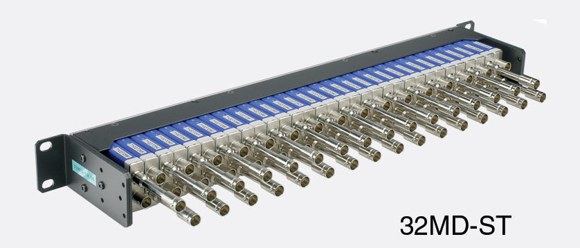 32MD-ST 1RU 32ch Mid-size Patchbay, Normal Thru (Patch Lower)