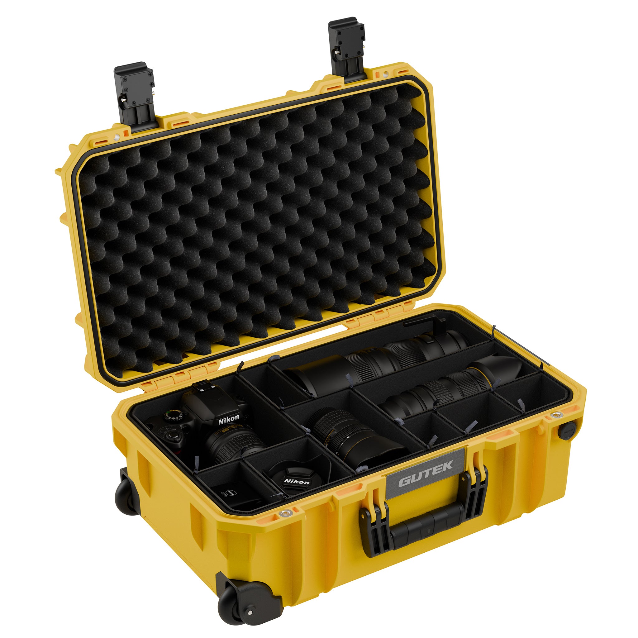 Твърд куфар с колелца GUTEK Tortoise T-300 Yellow - IP67