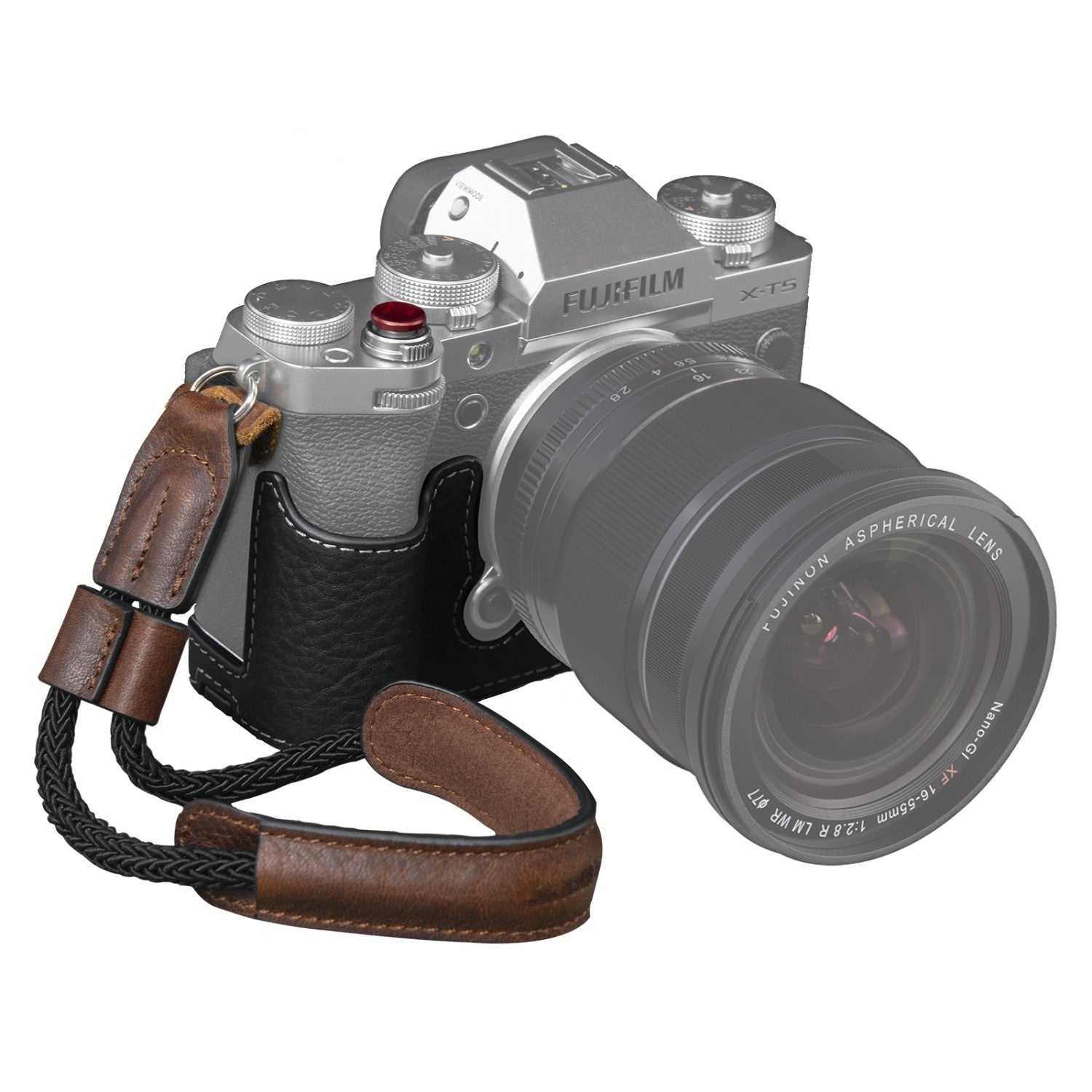 Полуклетка с ремък от кожа SmallRig за камера FUJIFILM X-T5