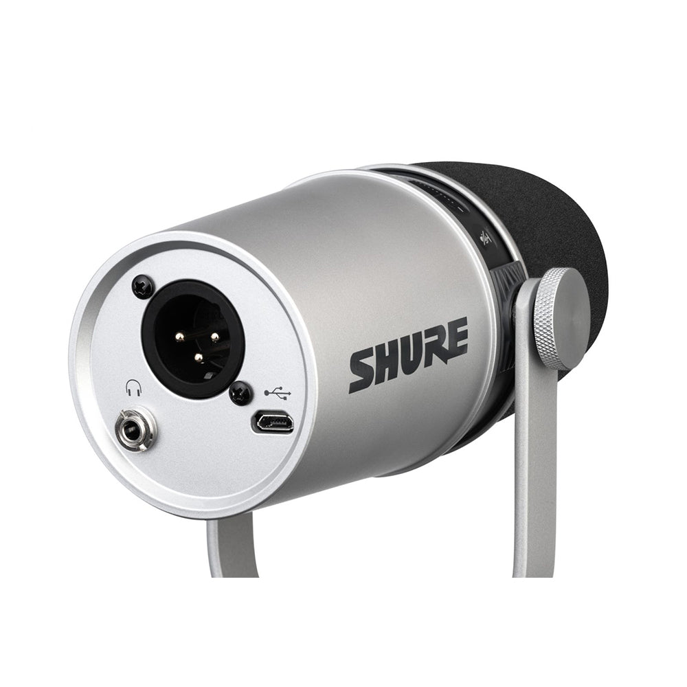 Динамичен Podcast микрофон Shure MV7 - Сребърен