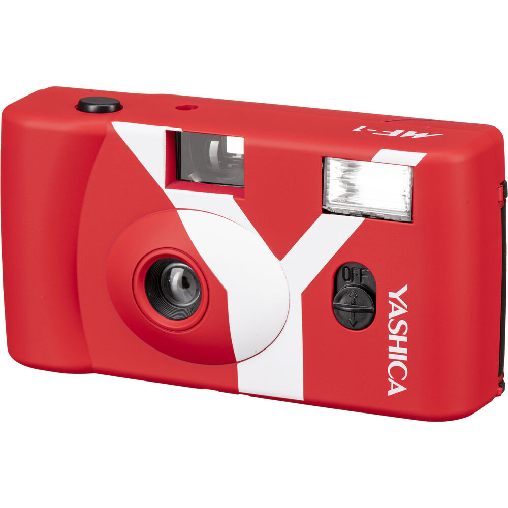 Филмов фототапарат Yashica MF-1 Snapshot Art - червено