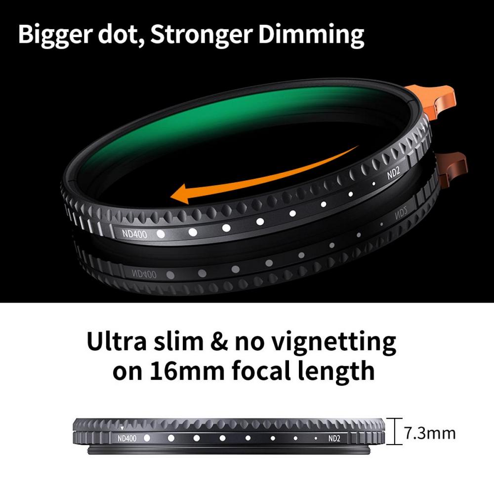 K&F Concept 95mm Variable ND Filter ND2-ND400 (9 Stop)