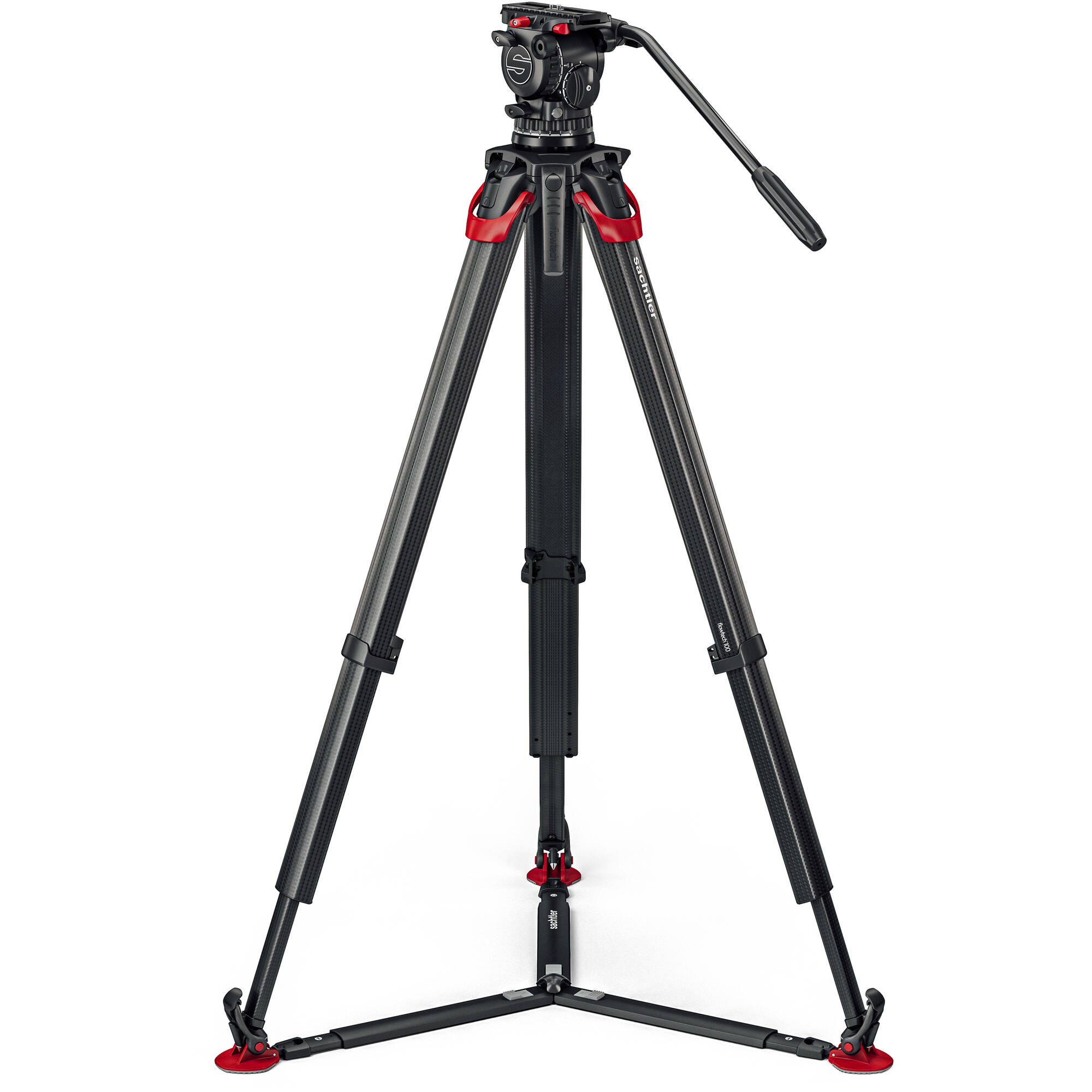 Видео статив Sachtler aktiv10 Flowtech 100 GS Карбонов комплект със система за бързо разпъване