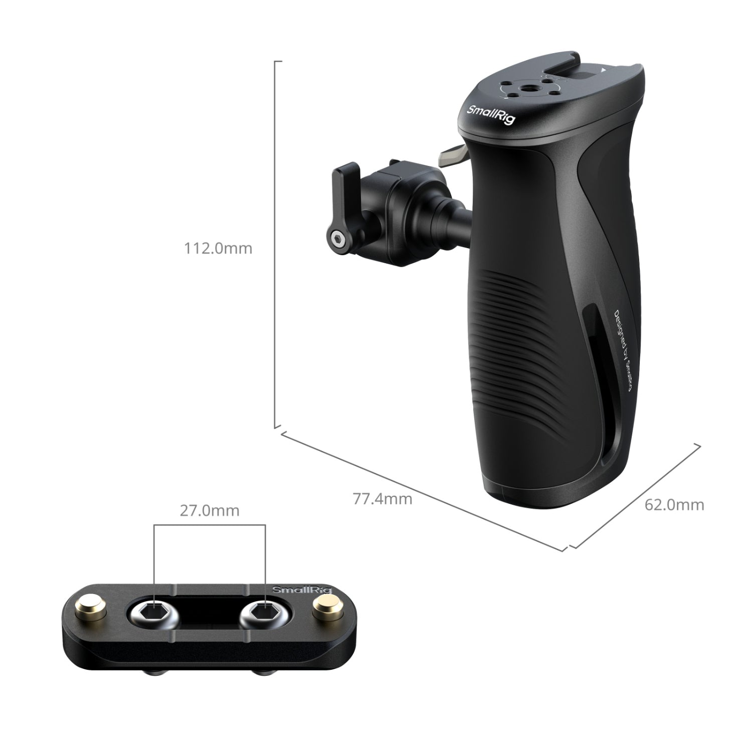 SmallRig въртяща се странична ръкохватка с NATO скоба 5160