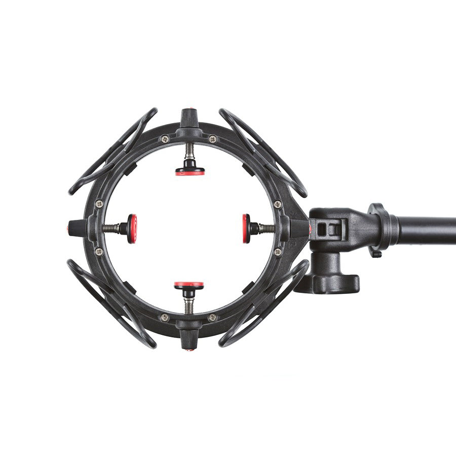 Rycote InVision USM for microphones weighing up to 900 grammes & between 55mm and 68mm in diameter.