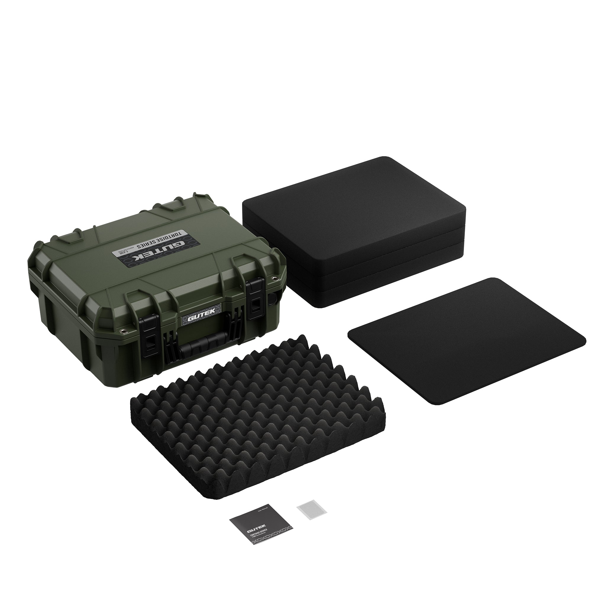 Твърд куфар GUTEK Tortoise T-230 Olive Drab Green - IP67