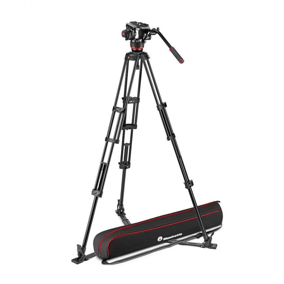 Manfrotto MVK504XTWINGA видео статив с флуидна глава 504X, крака със подов паяк и чанта - 5г. гаранция