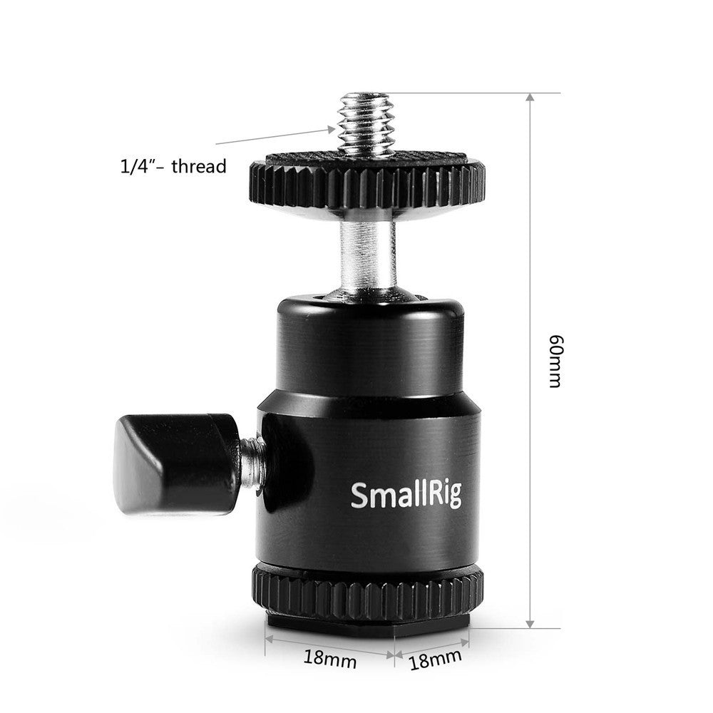 SmallRig Cold Shoe to 1/4 Threaded Adapter