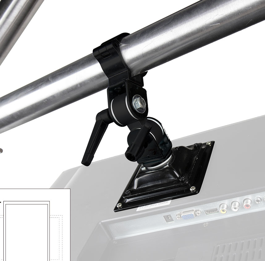 Kupo KCP-879 VESA адаптер за цилиндричен монтаж монтаж на монитор