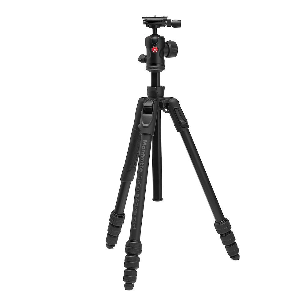 Туристически статив Manfrotto Befree Advanced AS с цанги - Черен - 10г. Гаранция
